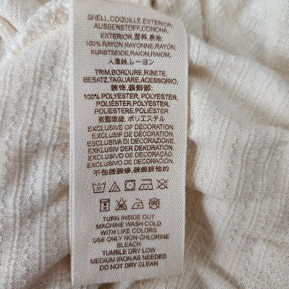 Free People Womens Saheli Mesh Embroidery Blouse Sz Small Coquette Romantic - Picture 8 of 10